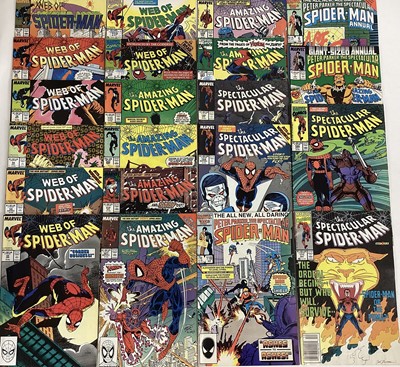 Lot 57 - Quantity of Marvel comics The Amazing Spider-Man 1980's and 1990's. To also include the Spectacular Spider-Man and Web of Spider-Man, including issue 50 (1989) approximately 20 comics.