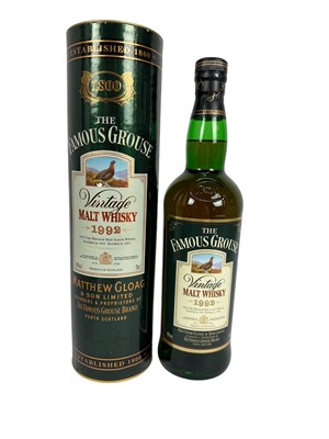 Lot 277 - Whisky - one bottle, The Famous Grouse 1992, bottled in 2003, in orignal tube