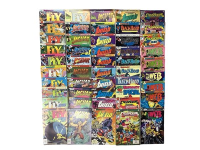 Lot 603 - Group of Impact comics 1990's. To include the Web, the Comet, BlackHood, the Fly, the Jaguar, Legend of the Shield and the Crusaders. Approximately 65 comics.