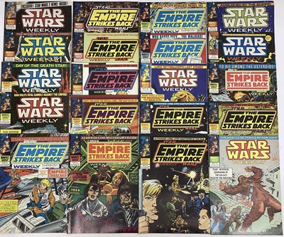 Lot 113 - Marvel comics Star Wars weekly 1979 and 1980. To include issue 50. English price variants, approximately 20 comics.