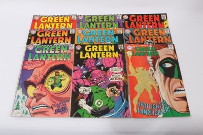 Lot 15 - Nine 1960's DC Comics, Green Lantern #51 #52 #53 #54 #55 #56 #57 #58 #60( 1st appearance of Lamplighter)