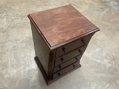 Lot 136 - Early 20th century miniature mahogany chest of drawers by Bartholomew and Fletcher