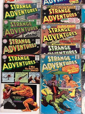 Lot 45 - Quantity of 1960's DC Comics, Strange Adventures to include #180 (1st appearance and origin of Animal Man) #190 (1st Animal Man in Infantino costume)