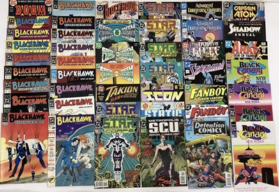 Lot 606 - Box of mostly 1990's DC Comics to include Dungeons and Dragons, Black Canary, Justice Society of America and others. Approximately 175 comics