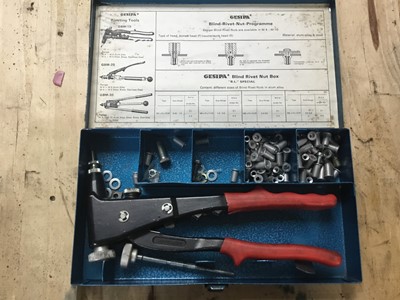 Lot 28 - Gesipa Blind Rivet gun and accesories, cased