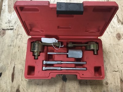 Lot 45 - Jaguar 30/27 diesel lock set, cased
