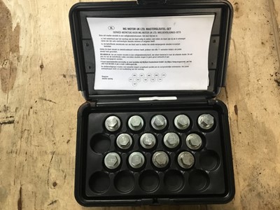 Lot 50 - MG master key locking wheel nut set, cased