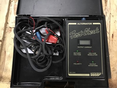 Lot 90 - Two Austin Rover fast check Alternator testers, cased