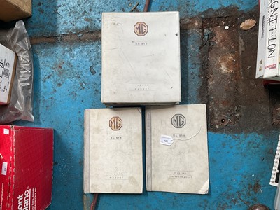 Lot 102 - Three MG RV8 workshop manuals