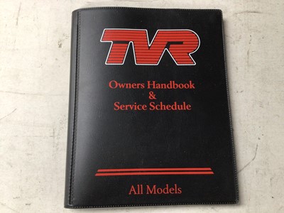 Lot 111 - TVR unused Owners Hanbook and Service Record 350i-280i-200