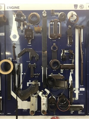Lot 133 - Lot MG Rover main dealer specialist tools on mounting board