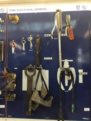 Lot 136 - Lot MG Rover main dealer specialist tools on mounting board