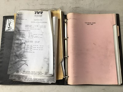 Lot 119 - TVR Model Guide 1980-1987 and Dealership correspondence from 1980's