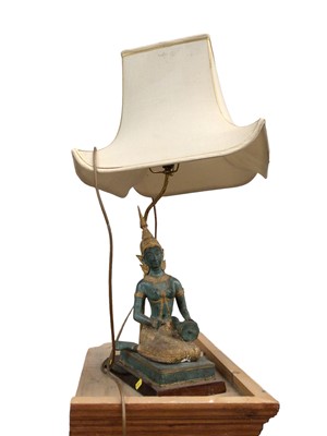 Lot 388 - Lamp in the form of a Thai buddha