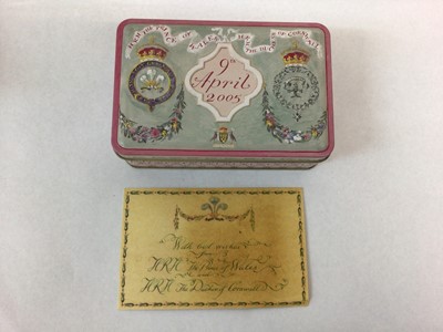Lot 122 - The Marriage of T.R.H.Prince Charles to Camilla Duchess of Cornwall 2005 piece of cake in tin