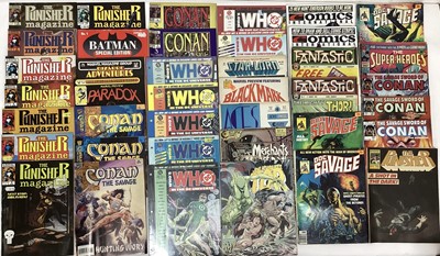 Lot 612 - Selection of Marvel Magazines and others to include The Punisher #3-10, Bizarre Adventures, Star Lord, Conan, Doc savage and others. Approximately 50.