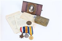 Lot 548 - First World War 1914 - 1915 Star trio -...