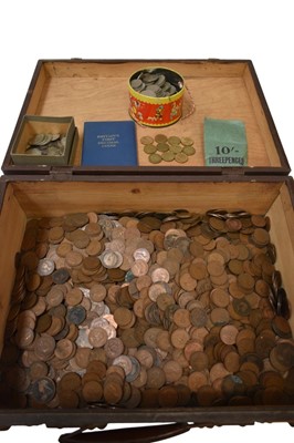 Lot 400 - G.B. - Mixed coinage to include bronze, cupro-nickel and a small quantity of silver (Qty)