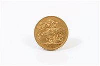Lot 80 - G.B. gold Sovereign Victoria Y.H. 1876S. AVF...