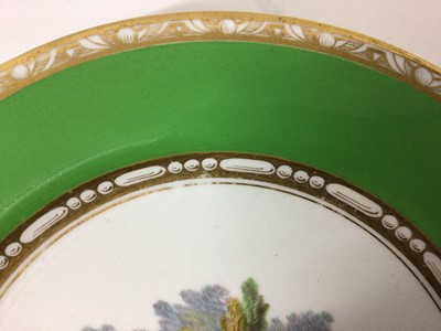 Lot 249 - A pair of Spode green ground ornithological plates, circa 1815-20