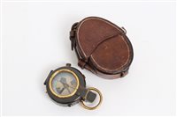 Lot 556 - First World War Officers' prismatic compass in...