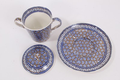Lot 317 - Spode pearlware two handled cup, cover and stand, circa 1810