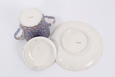 Lot 317 - Spode pearlware two handled cup, cover and stand, circa 1810