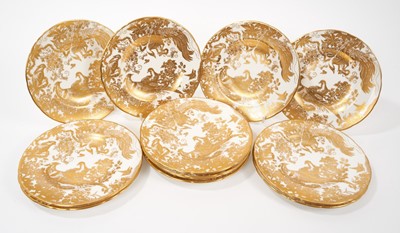 Lot 281 - Ten Royal Crown Derby Gold Aves side plates