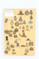 Lot 579 - One card mounted with forty-three British...