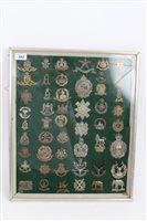 Lot 582 - One glazed case containing a selection of...