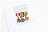 Lot 584 - First World War 1914 - 1915 Star trio -...
