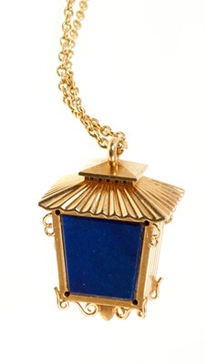 Lot 583 - Rare 1960s Rolex gold novelty pendant watch in the form of a lantern, on chain