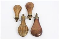 Lot 607 - Group of four 19th century copper and brass...
