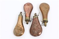 Lot 608 - Group of four 19th century copper and brass...
