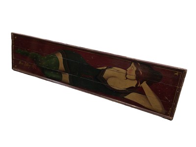 Lot 59 - Large oil on panel of a reclining women, titled 'Miss Tilley 1871', and signed Paul Stagg London, 182.5cm x 44cm
