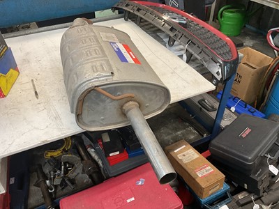 Lot 190 - New old stock Unipart exhaust back box, part number RR300D.