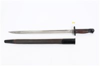 Lot 704 - British 1907 pattern bayonet, stamped - G. R.,...