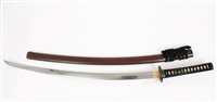 Lot 708 - 18th / 19th century Japanese katana with...