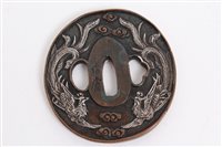 Lot 711 - 19th century Japanese bronze and Silverer...