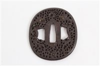 Lot 712 - Fine 17th / 18th century Japanese iron tsuba...