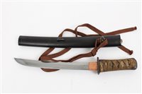 Lot 720 - 18th century Japanese tanto dagger with gilt...