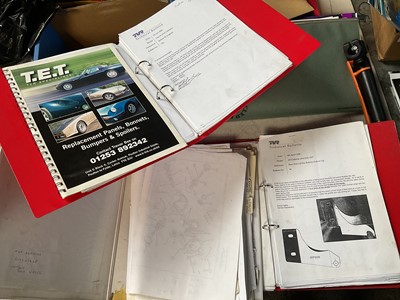 Lot 247 - Three folders of TVR related content, to include Technical Bulletins and useful information (3)