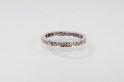 Lot 496 - Diamond full band eternity ring in white gold illusion setting
