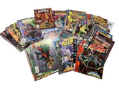 Lot 182 - Box of mostly 1990's DC Comics to include Teen Titans, Superman, Mister Miracle and others. Approximately 200 comics