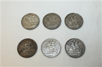 Lot 13 - G.B. mixed Victorian Silverer Crowns J.H. 1887....