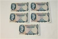 Lot 17 - Banknotes - G.B. QEII O'Brien. Series 'B'...