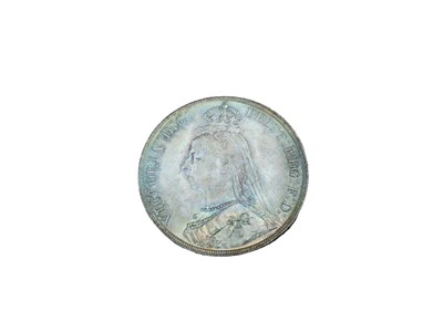 Lot 510 - G.B. - Victoria JH silver Crown 1888  (N.B. Narrow date) blue toned A. UNC