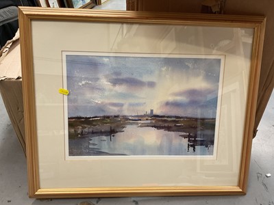 Lot 666 - Andrew King ROI (b.1956) watercolour 'After Rain Morston, North Norfolk'