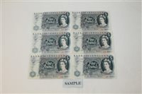 Lot 20 - Banknotes - G.B. QEII. Series 'C' Hollom blue...
