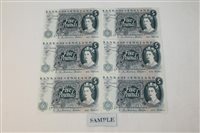 Lot 21 - Banknotes - G.B. QEII. Series 'C' blue Five...